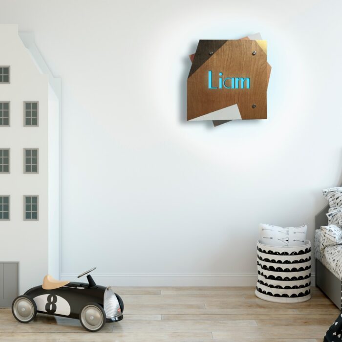 REBELlamps.com baby name custom LED wall lamp for kids room