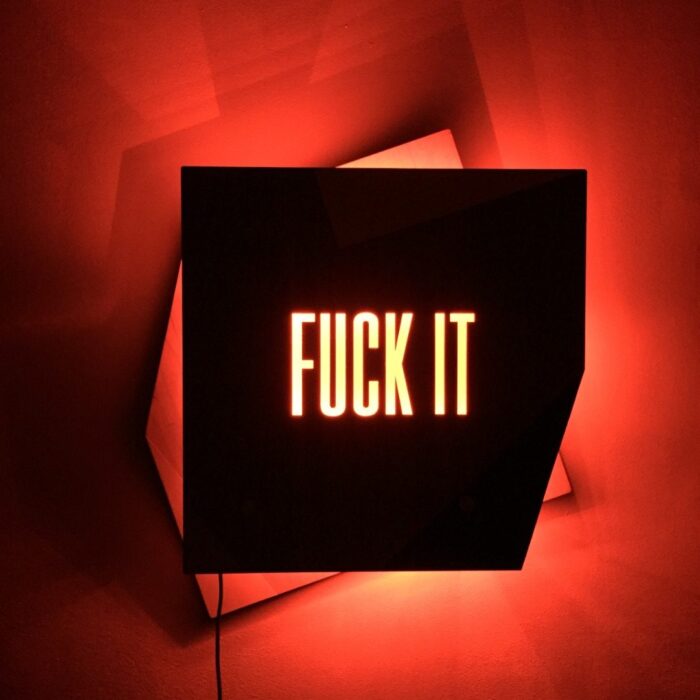 FUCK IT - REBELlamps.com color changing wooden LED sign
